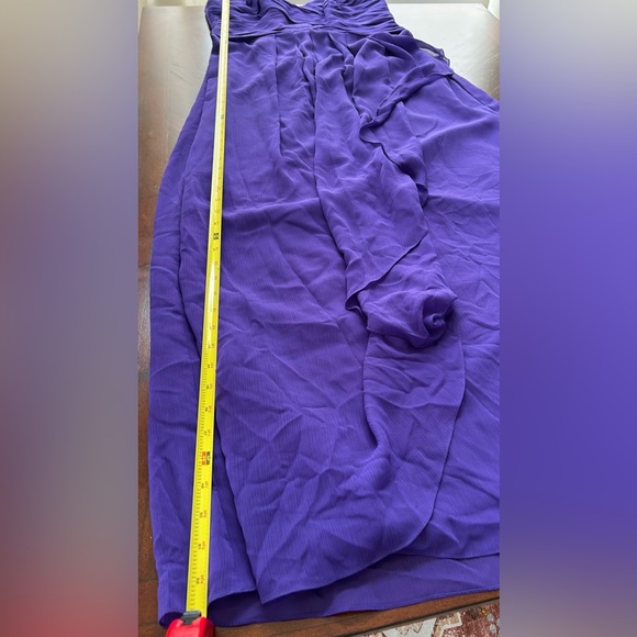 DAVID’s BRIDAL Elegant Purple Strapless Dress size 14 - Picture 5 of 7